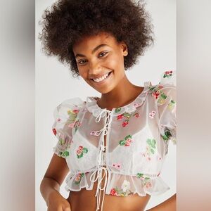 For Love & Lemons Jaclyn Blouse Cami Size Large